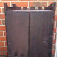 Victorian Walnut Glass Front Floor Cabinet Gothic Style 5.jpg