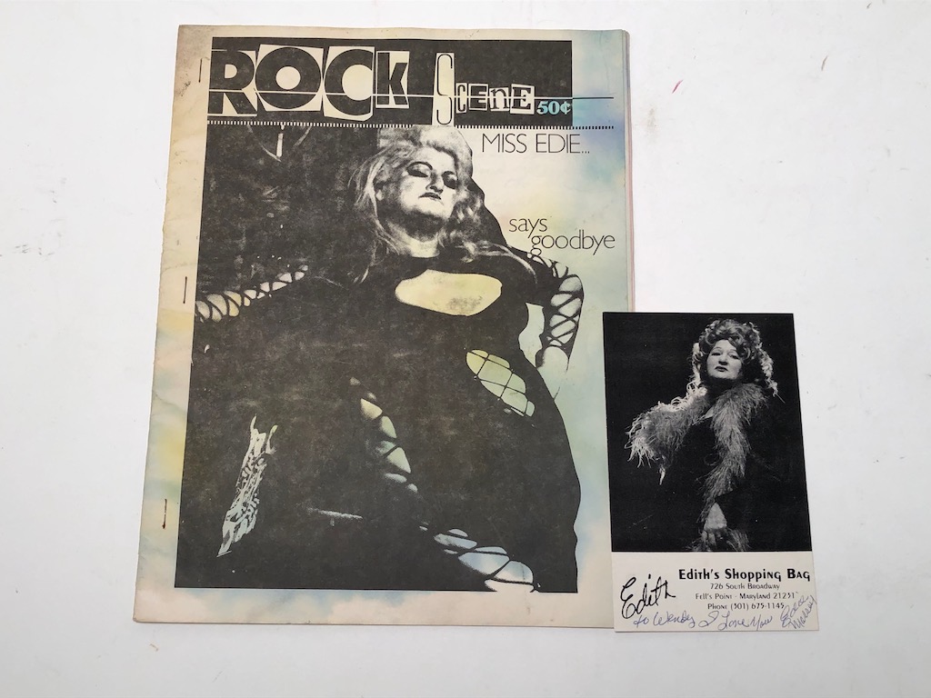 Edie Massey Signed Postcard with Rock Scene Marble Bar Punk Venue Zine 1984 13.jpg