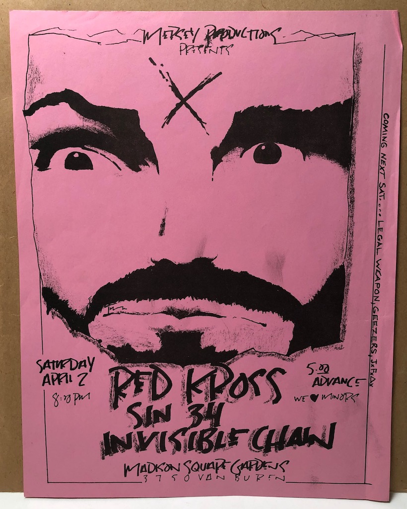 Red Kross Sin 34 Invisible Chain Saturday April 2 1983 Mason Flyer  9.jpg