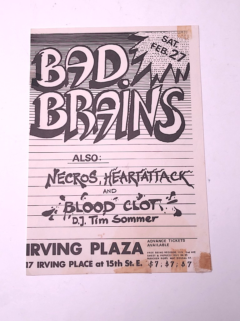 Sat. Feb. 27th 1982 Bad Brains with Necros Irving Plaza NYC Original Flyer 1.jpg