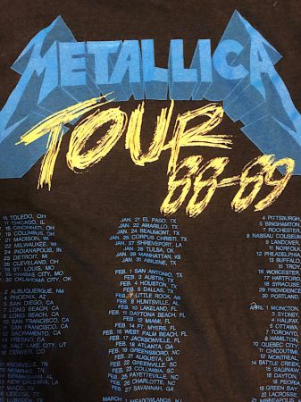 Metallica and Justice For All Tour 1989 Tour Shirt XL Spring Ford Black 10.jpg