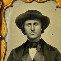 Ambrotype Ninth Plate Man In Hat Name on Back 11.jpg