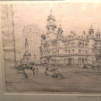 Anton Schutz Original Drawing and Etching Financial Center of Baltimore 1930 3.jpg