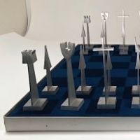 Austin Cox Enterprises Modernist Chess Set 1962 Aluminum Alcoa 11.jpg