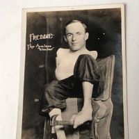 Freddie Esele Armless Wonder Signed Photographic Postcard  1.jpg