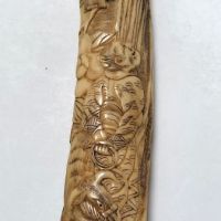 Japanese Kiseru zutsu Pipe-Case Carved Antler Circa Late 19th C 6.jpg