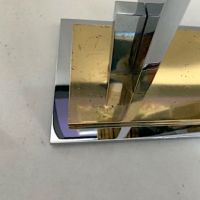 Karl Springer Chrome and Brass Vanity Mirror 6.jpg