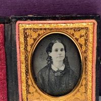 Ninth Plate  Daguerreotype in Case By Tyler and Co. Boston Woman Portrait in Ornate Mat 1.jpg