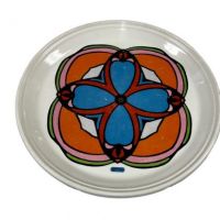 Peter Max Fondue Pot with Plates 4.JPG