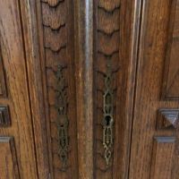 Renaissance Revival Oak 2 Door Cabinet 19th century 17.jpg