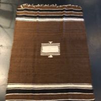 Vintage Brown Camel Hair Blanket Kilim Rug 10.jpg