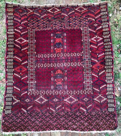 Turkmen Hatchli Prayer Rug 46 x 56 inches 1.jpg