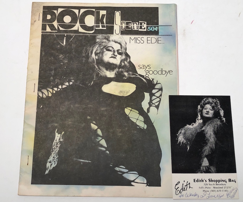 Edie Massey Signed Postcard with Rock Scene Marble Bar Punk Venue Zine 1984 14.jpg