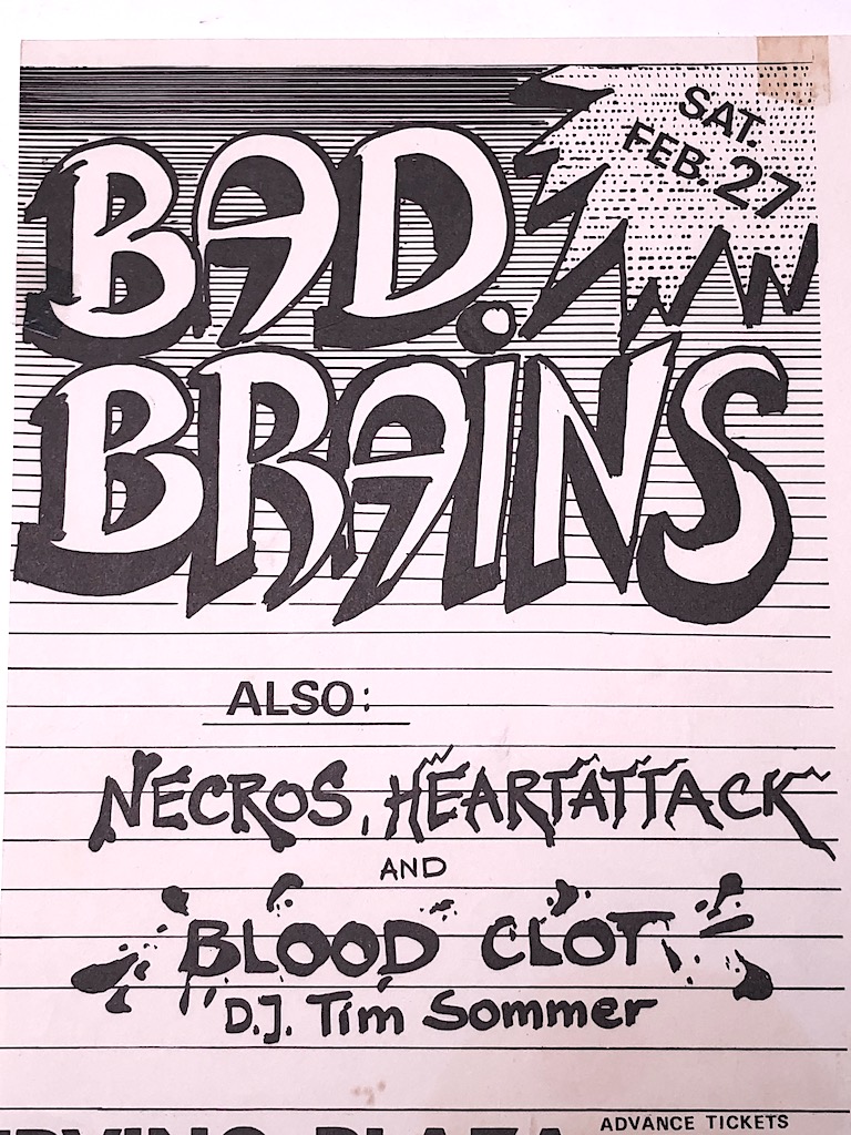 Sat. Feb. 27th 1982 Bad Brains with Necros Irving Plaza NYC Original Flyer 2.jpg