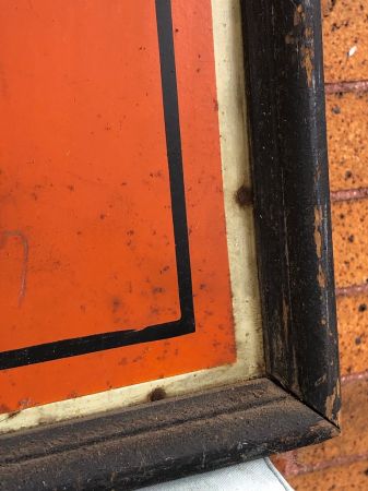 Long Tom Virginia Tobacco Painted Metal sign in Original Wood Frame By St Thomas Metal Signs ltd 4.jpg