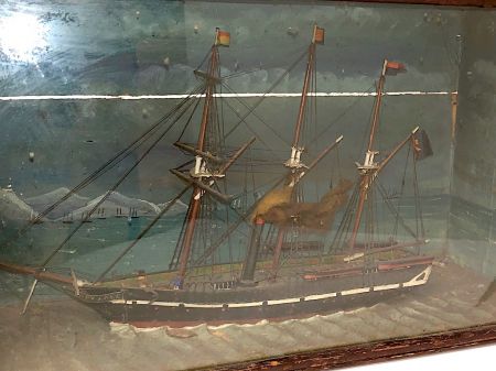 Merchant Ship Folk Art in Glass Box 23.jpg
