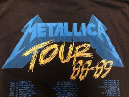 Metallica and Justice For All Tour 1989 Tour Shirt XL Spring Ford Black 11.jpg