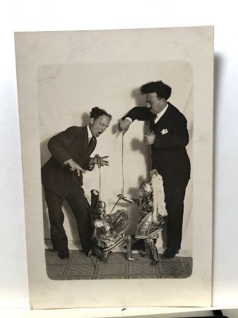 Real Photo Pitch Card for Sicilian Marionette Show Famiglia Greco Italian Circa 1920s 2.jpg