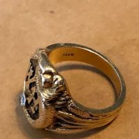 14k Gold Ring Dragon with Initials WH and Diamond 5.jpg