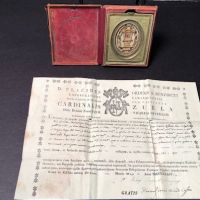 1834 Reliquary 15 Saint Relics with Red Wax Seal of Cardinal Zurla 1.jpg