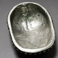 Antique Tibetan Kapala Skull Cap Lined in Silver and Silver Skulls 4.jpg