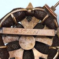 Civil War Era Hair Art Brooch October 5th 1861 Rose Gold 12K 23.jpg