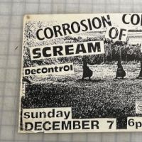 Corrosion of Confomity with Scream SS Decontrol and Fright Wig Sunday Dec 7th 1986 Hung Jurry Pub 9 (in lightbox)