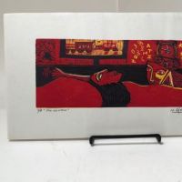 Naul Ojeda woodcut signed and numbered The Lovers 1976 10.jpg