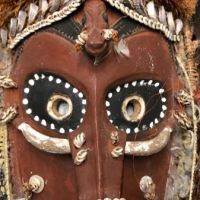 Papua New Guinea Mask Sepik Region with Feathers and Clay and Wood 5.jpg