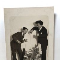 Real Photo Pitch Card for Sicilian Marionette Show Famiglia Greco Italian Circa 1920s 2.jpg