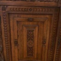 Renaissance Revival Oak 2 Door Cabinet 19th century 18.jpg