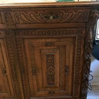 Renaissance Revival Oak 2 Door Cabinet 19th century 5.jpg