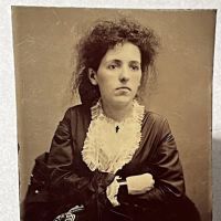 Tintype of Woman with Messy Hair Circa 1880's Possible Sick 1.jpg