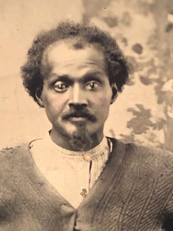 Tin Type of Poor African American Man with Painted Backdrop 5.jpg