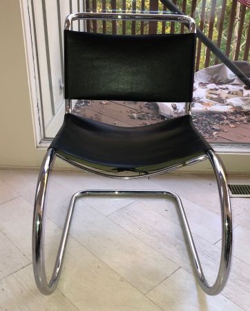 Vintage Mies van der Rohe MR Chair Armless with Leather Sling 15.jpg