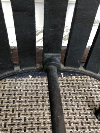 Art Deco Era Cast Iron Bench With Black Cats on Fence 14.jpg