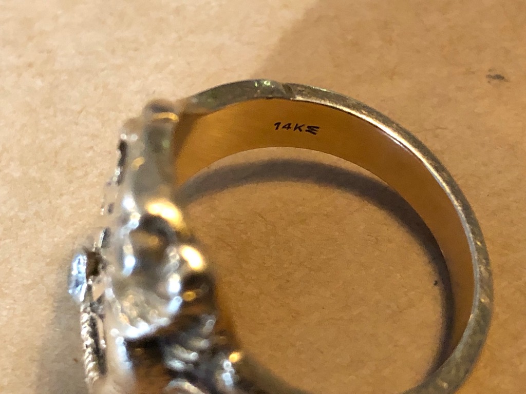 14k Gold Ring Dragon with Initials WH and Diamond 6.jpg