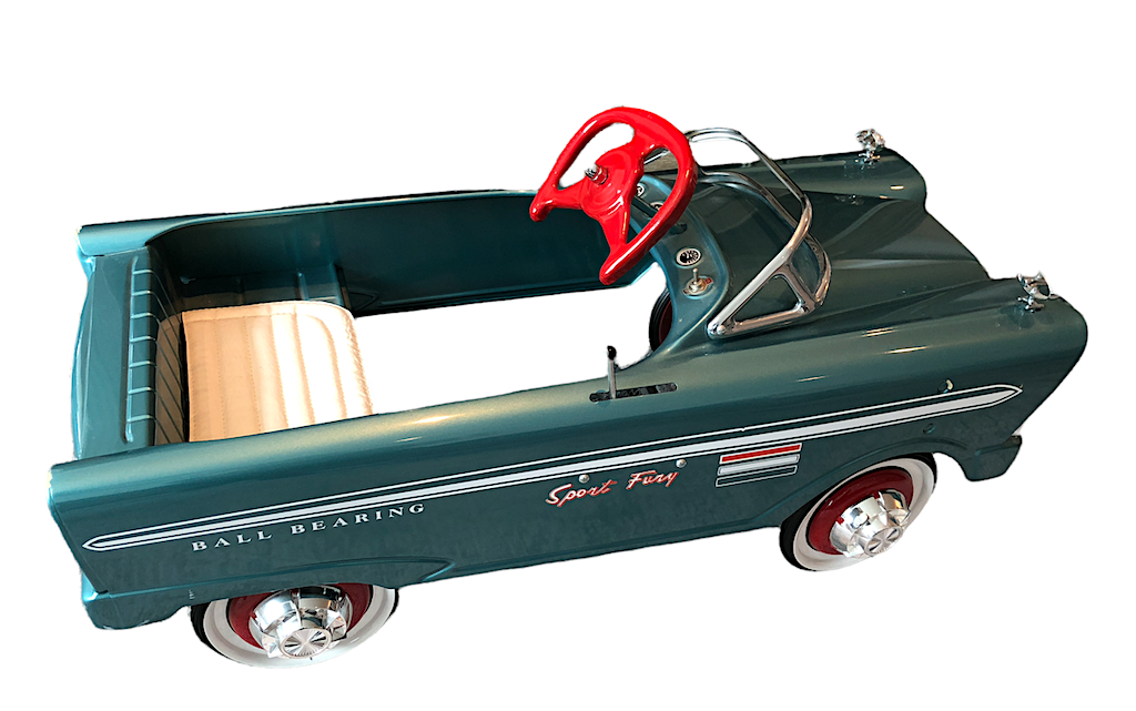 Fully Restored Murray Pedal Car Sports Furry with Ball Bearings 1960s 17.PNG