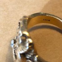 14k Gold Ring Dragon with Initials WH and Diamond 6.jpg