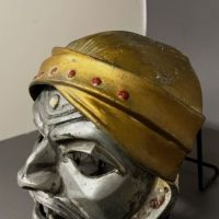 American Art Deco Aluminum Pirate Mask Wall Sconce Theatre Amusement Park circa 1930s 4.jpg