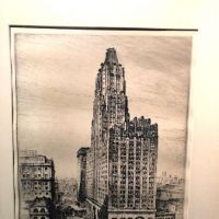 Anton Schutz Original Drawing and Etching Framed and Matted The Spirt of Baltimore, 1930 6.jpg