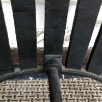 Art Deco Era Cast Iron Bench With Black Cats on Fence 14.jpg
