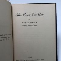 Henry Miller Aller Retour New York 1945 112:500 Private Printing 5.jpg