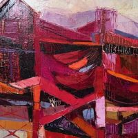 John Black Expressionist Cityscape Painting Circa 1970's 8.jpg