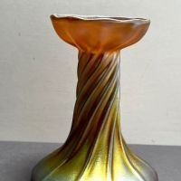 Louis Comfort Tiffany Favrile Glass Candlestick 11 (in lightbox)