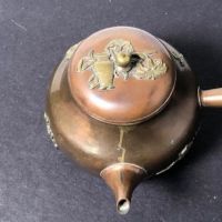 Meiji Era Mix Metal Japanese Tea Pot SIde Handle Kyusu 10.jpg