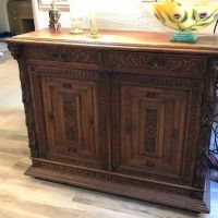 Renaissance Revival Oak 2 Door Cabinet 19th century 19.jpg