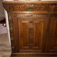 Renaissance Revival Oak 2 Door Cabinet 19th century 6.jpg