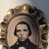 Rose Gold Scalloped Edge Broach with Tintype Portrait of Young man with Beard 5.jpg