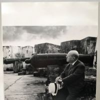 Signed Philippe Halsman Photographed with Stamp Pablo Casals 1965 1 (in lightbox)